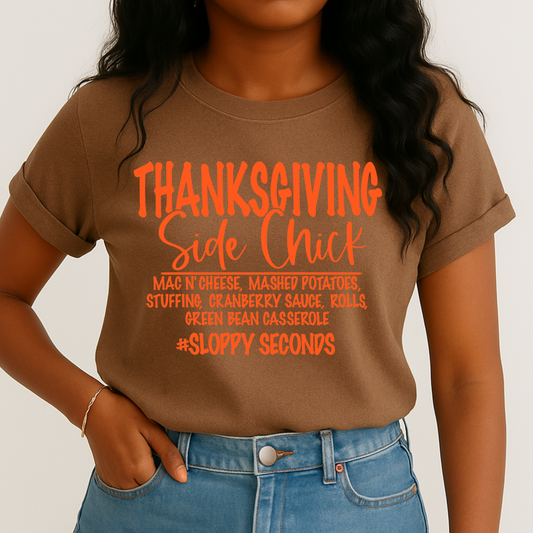 Thanksgiving Side Chick Screen Print Transfer