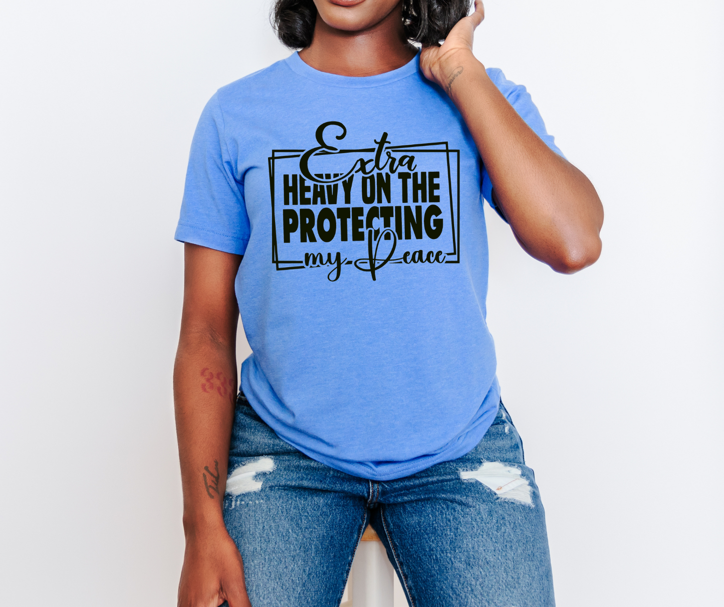 Extra On The Protecting My Peace Screen Print Transfer