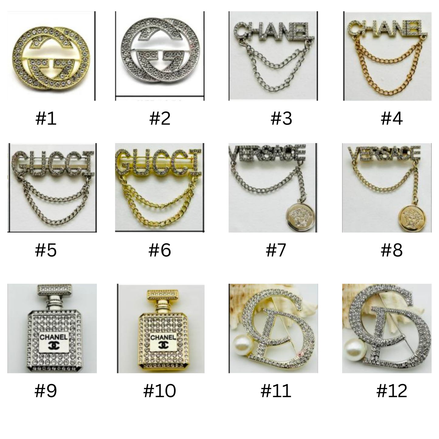 Designer Inspired Brooches