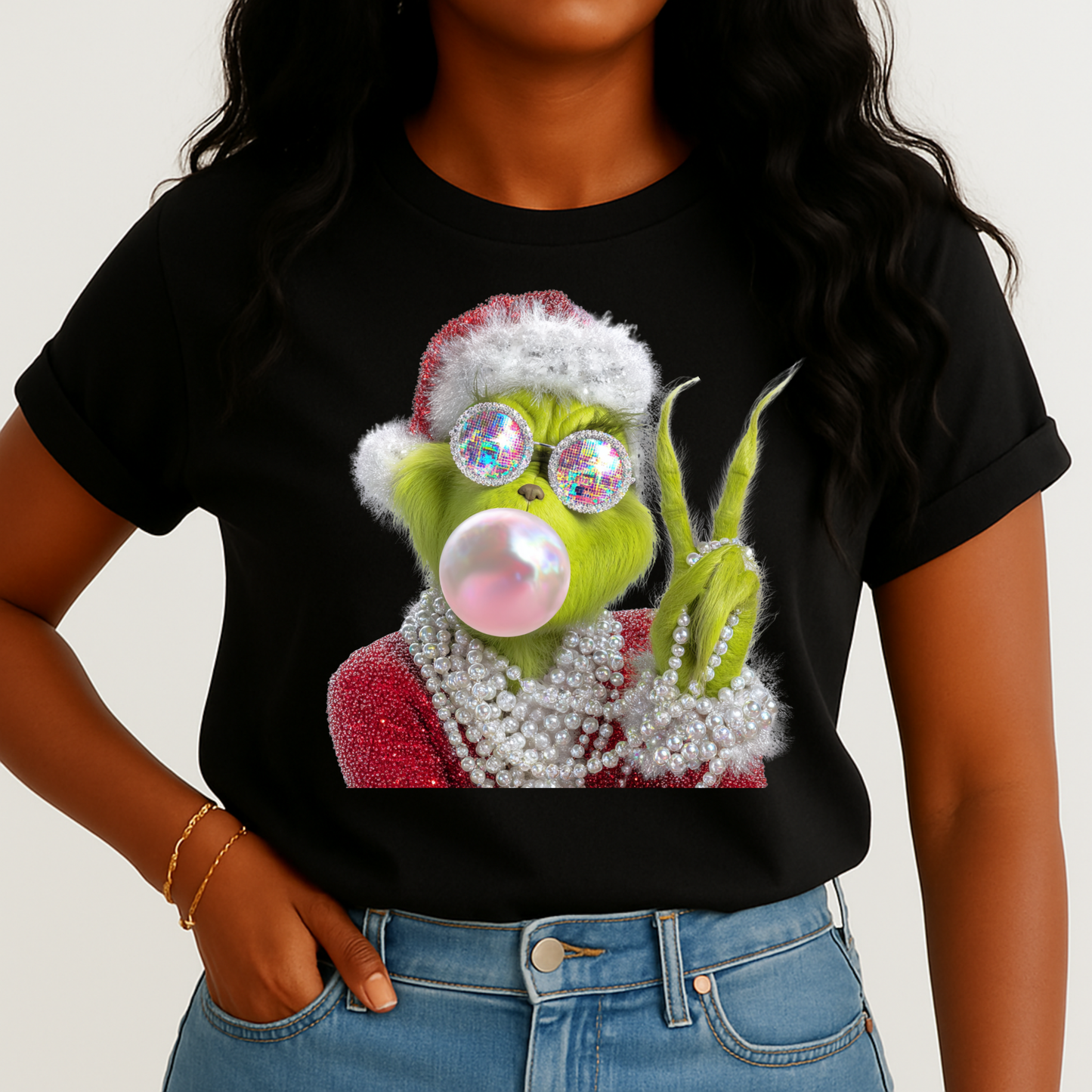 Peace Out Grumpy Green DTF Transfer