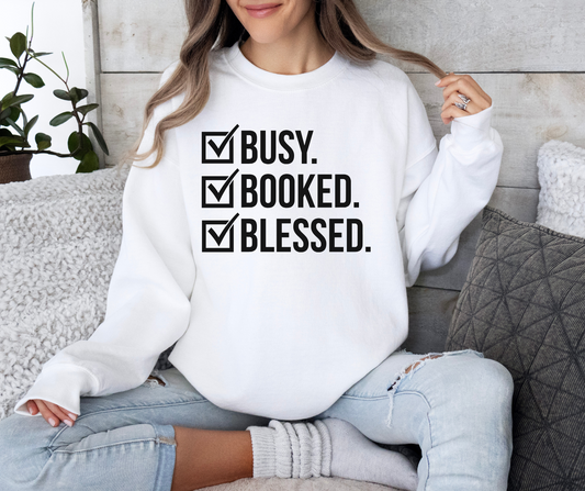 Busy Booked Blessed Screen Print Transfer