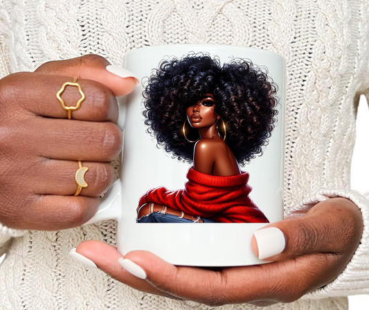 Afro Lady UV DTF Decal