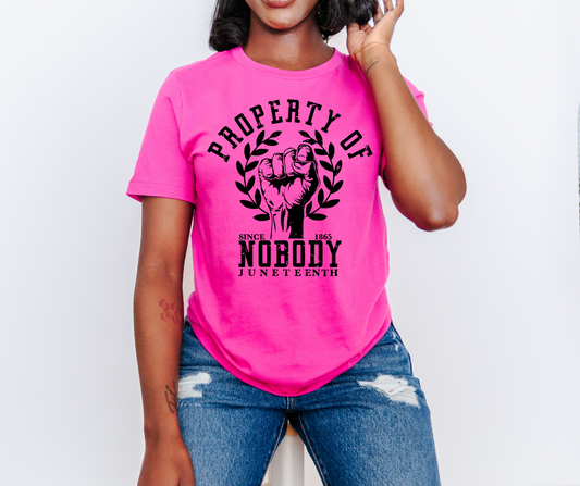 Property Of Nobody Screen Print Transfer