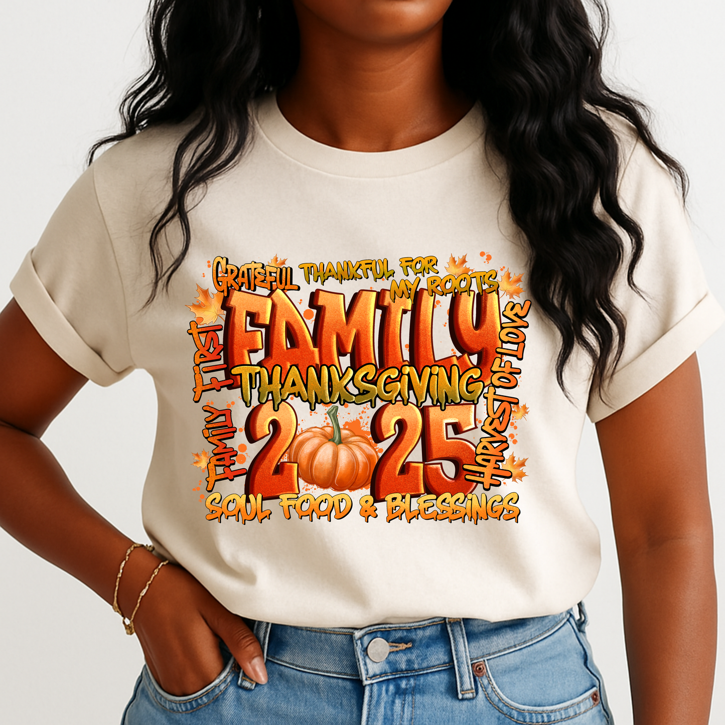 Family Thanksgiving 2025 DTF Transfer