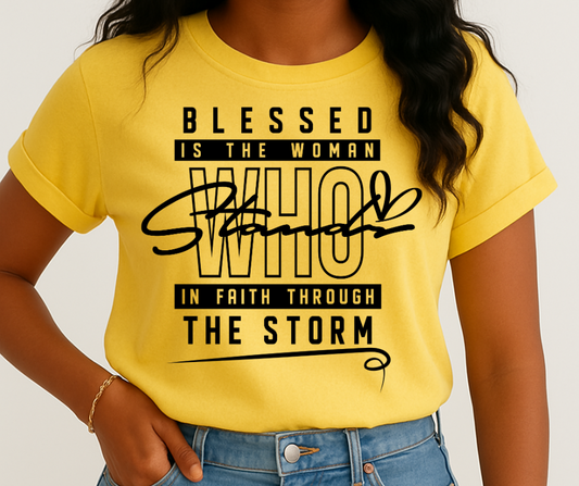 Blessed Is The Woman Screen Print Transfer
