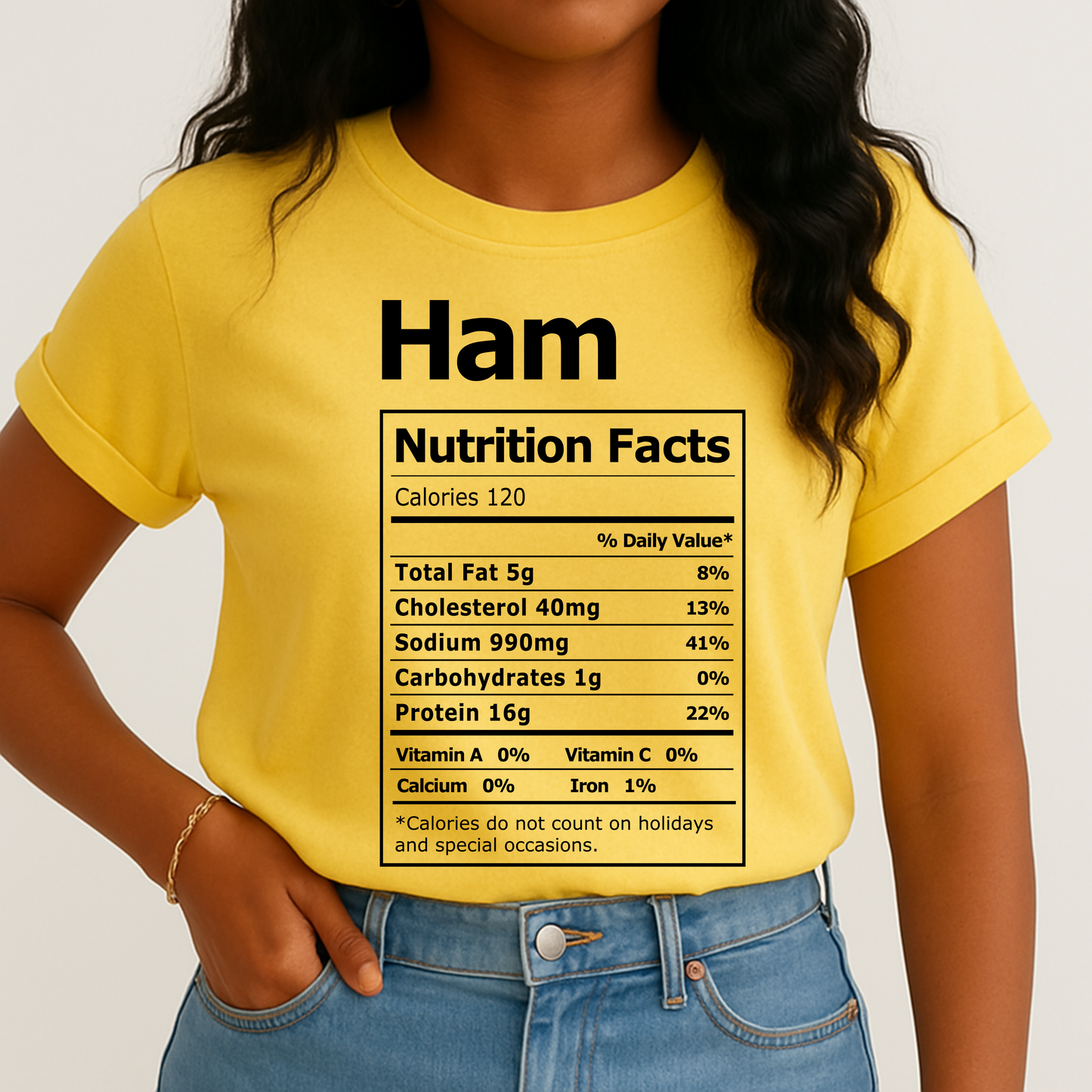 Thanksgiving Nutritional Facts Screen Print Transfer