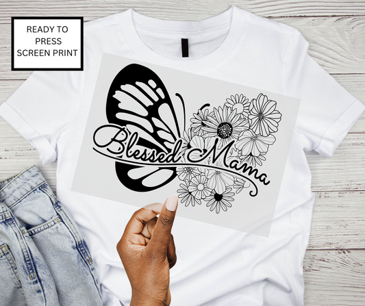 Blessed Mama Screen Print Transfer