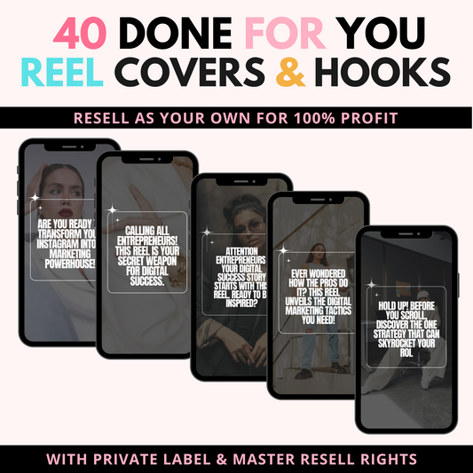 40 Reel Covers & Hooks For Digital Marketers
