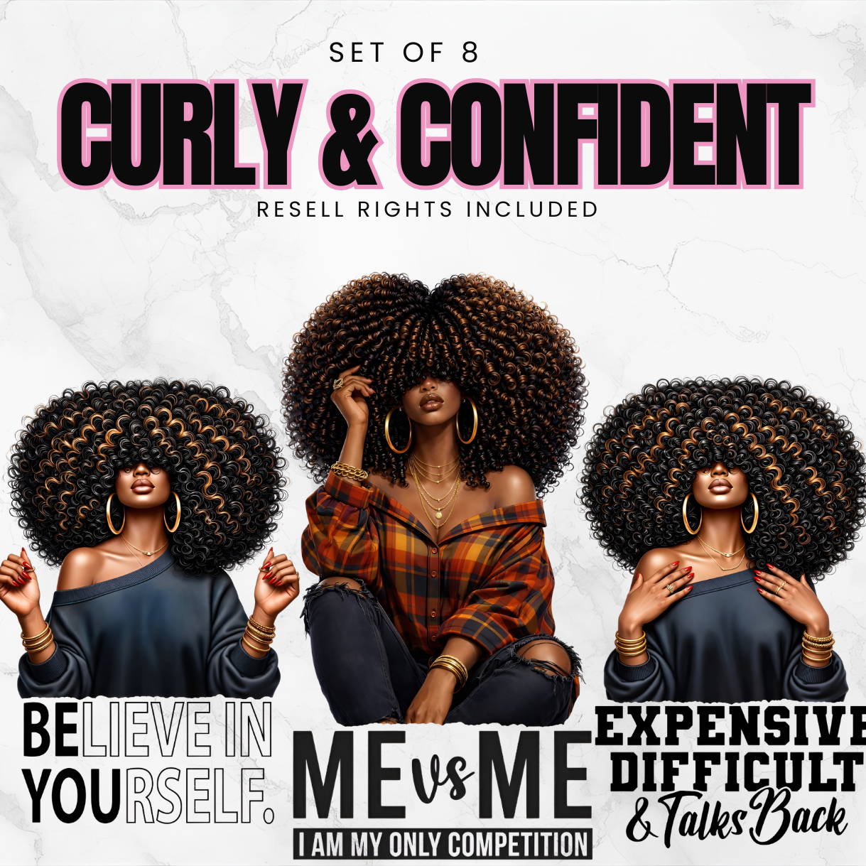 Curly & Confident (Set of 6)