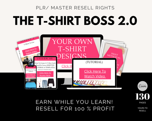 The T-Shirt Boss 2.0 With Master Resell Rights